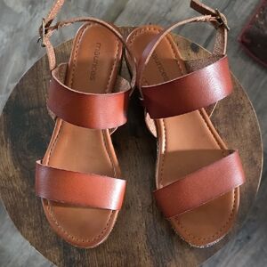 Maurices Tan Leather Sandals